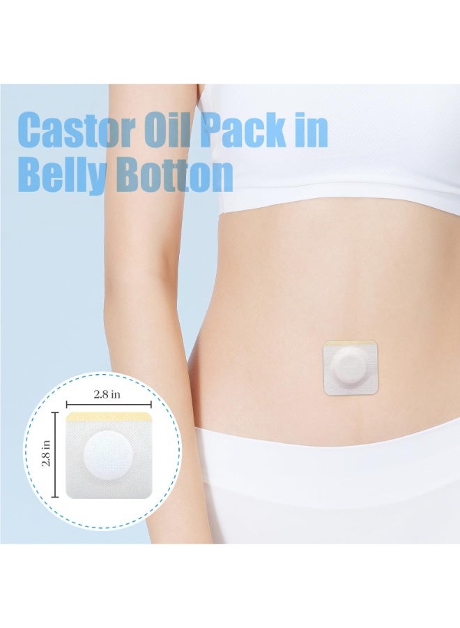 أوشيما 50 قطعة من غلافات زيت الكاستور، غلفانات زيت الكاستور القابلة للتخلص منها، شرائط عناصر مضغوطة عضوية عالية الامتصاص، أوساط كاستور ذاتية التصاق، غلفانات قطنية عضوية - Image 5